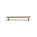 M Marcus Heritage Brass Knurled Design Cabinet Pull with Plate 96mm Centre to Centre